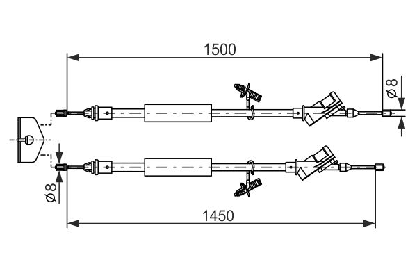 Cable de accionamiento, freno de estacionamiento