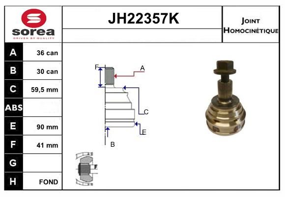 KIT CV JOINT AVEC KR053 - VW TOURAN