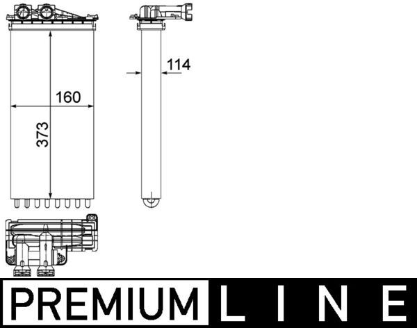 AH 196 000P MAHLE BEHR *** PREMIUM LINE *** Hőcserélő, belső tér fűtés
