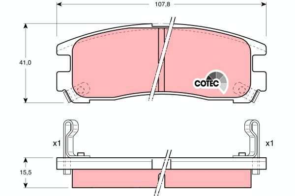TRW DISC BRAKE PADS - TecDoc 1