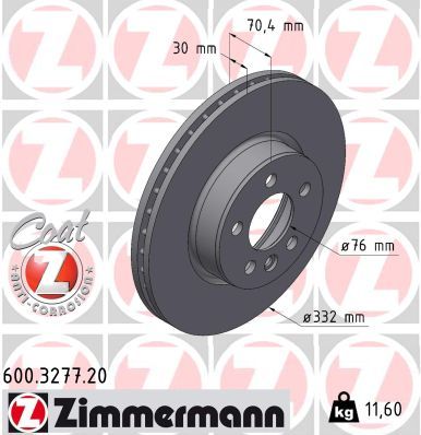 Zimmermann 600.3277.20 Bremsscheibe