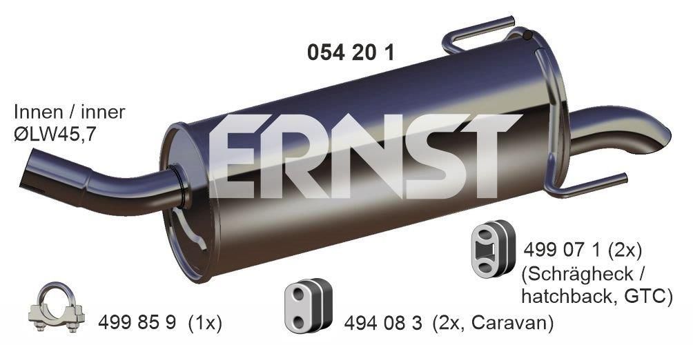 ERNST 054201 - Endschalld&auml;mpfer