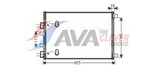 AVA QUALITY COOLING RT5422 - Kondensator, Klimaanlage ** CLEVER FIT **
