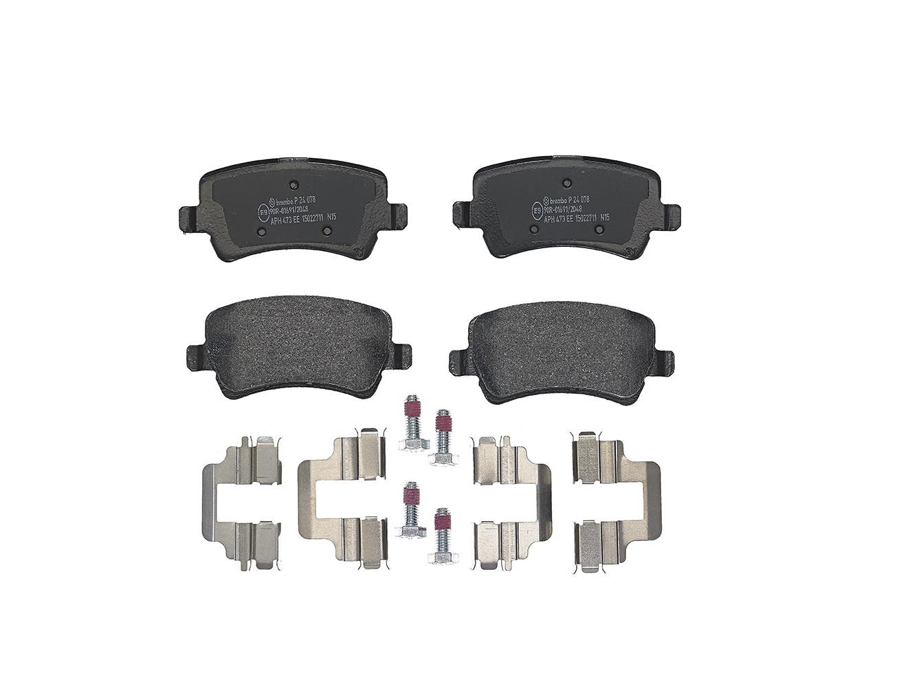 BREMBO P 24 078 - Bremsbelagsatz, Scheibenbremse PRIME LINE