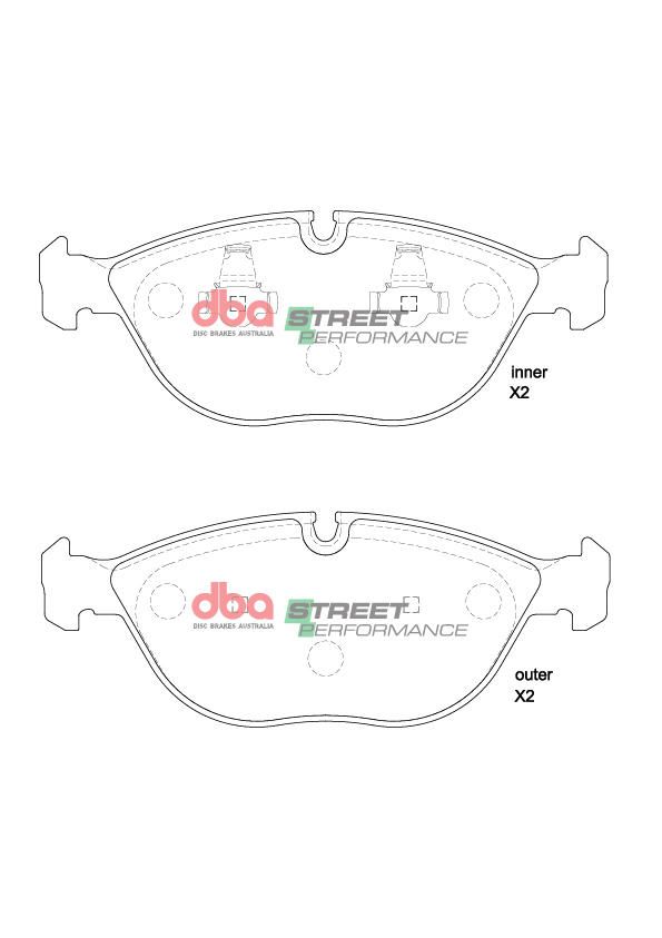 DBA  SP PERFORMANCE  BRAKE PADS [  Chrysler Crossfire SRT-6 2003 - 2007 F ] - TecDoc Only