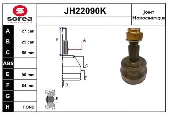 KIT CV JOINT AVEC KR053 - CROMA