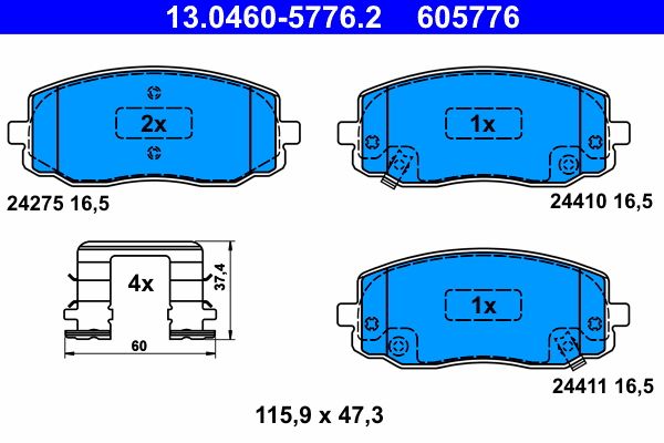 Brake Pad Set, disc brake 13.0460-5776.2