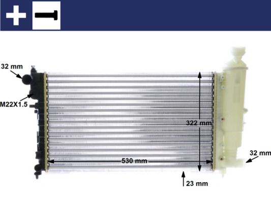 Radiador, refrigeración del motor