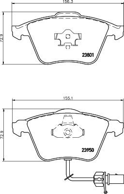 Brake Pad Set, disc brake 8DB 355 011-711