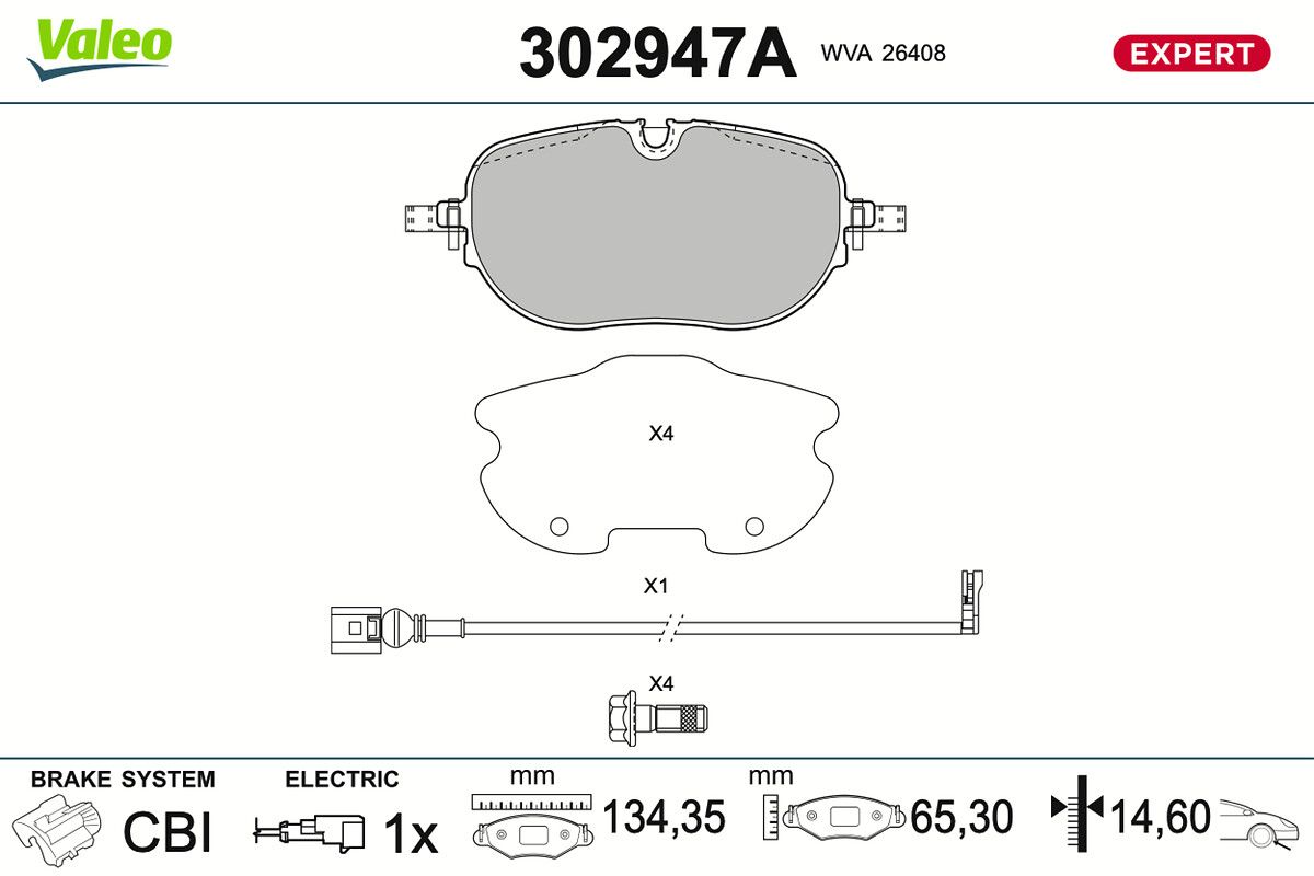 Bremsbelagsatz, Scheibenbremse