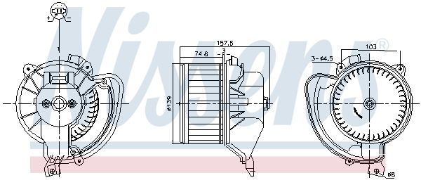 87220 NISSENS Utastér ventillátor