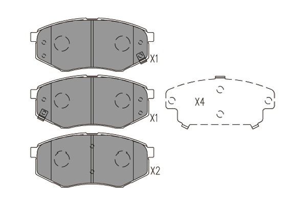 Brake Pad Set, disc brake KBP-4025
