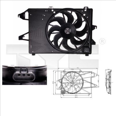 Fan, engine cooling 810-0008