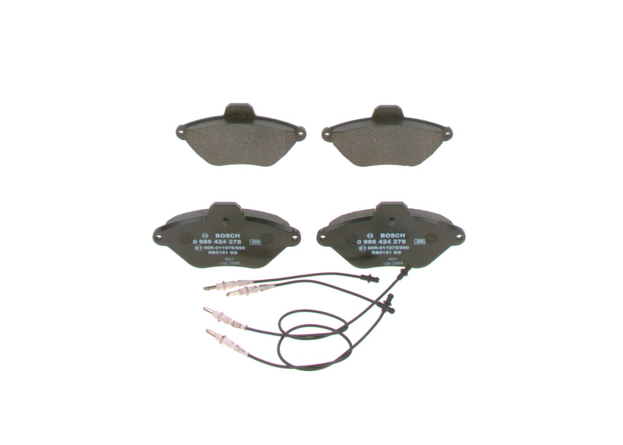 Brake Pad Set, disc brake 0 986 424 278