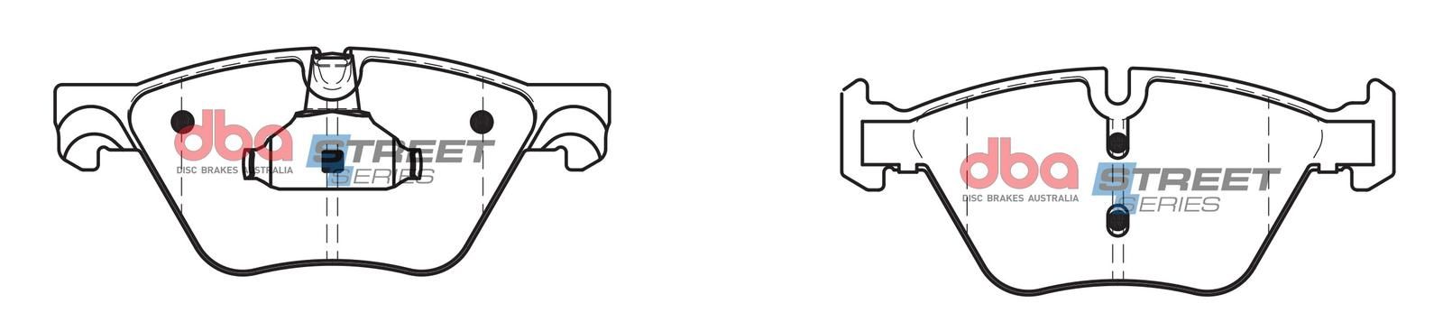 DBA SS STREET SERIES BRAKE PADS [ BMW 5 Series 2010 - On F ](suits wear sensor DBAWS1057 ) - TecDoc Only