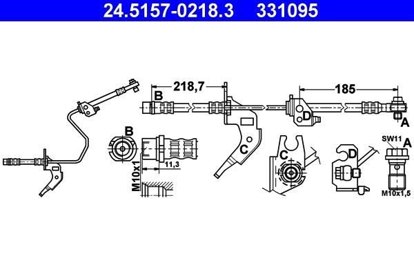 Brake Hose 24.5157-0218.3