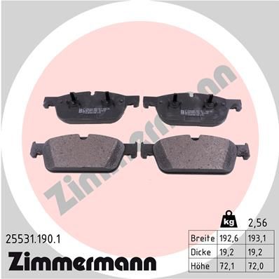 Brake Pad Set, disc brake 25531.190.1