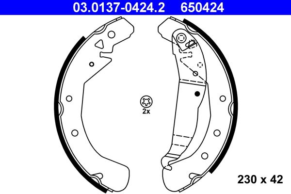 Brake Shoe Set 03.0137-0424.2