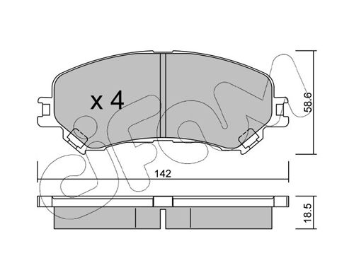 Brake Pad Set, disc brake 822-1111-0