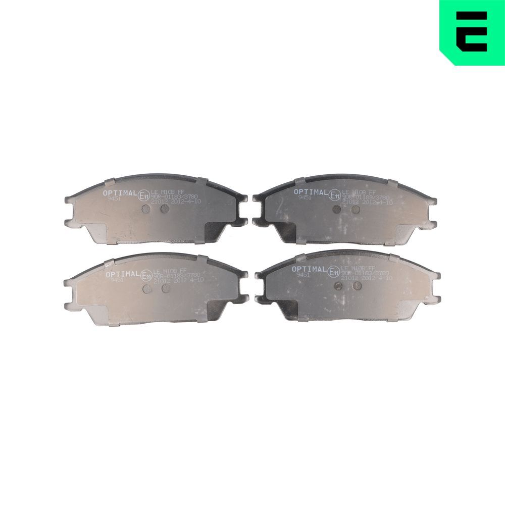OPTIMAL BP-09451 - Bremsbelagsatz, Scheibenbremse