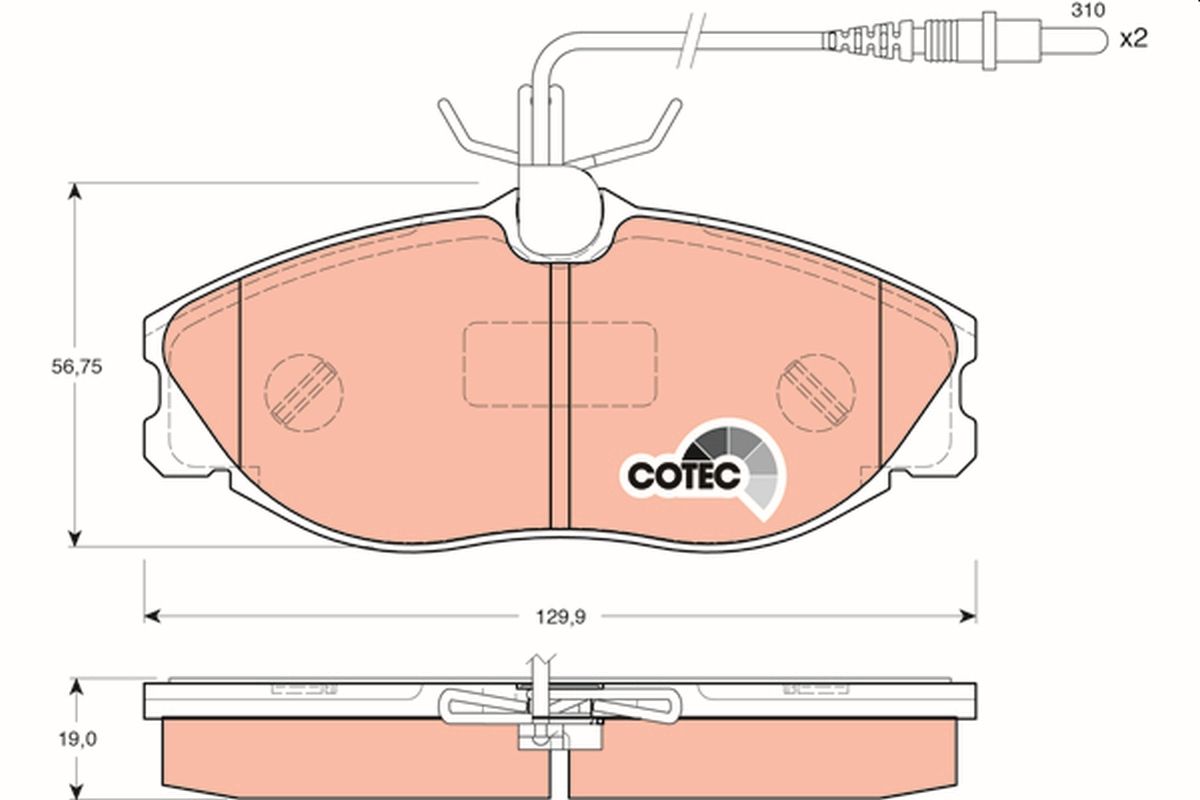 Brake Pad Set, disc brake GDB1259