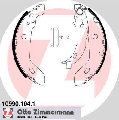10990.104.1 ZIMMERMANN fékpofakészlet