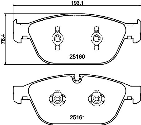 Комплект тормозных колодок, дисковый тормоз 8DB 355 016-021