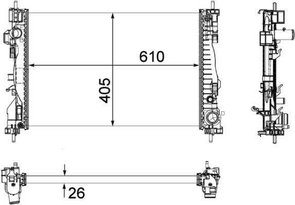 MAHLE CR 1178 000P Radiator, engine cooling