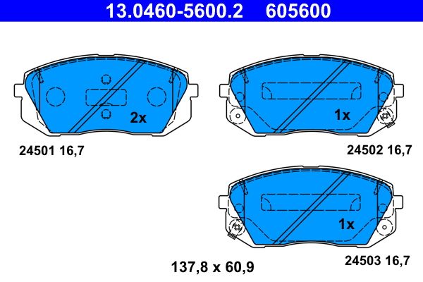 Brake Pad Set, disc brake 13.0460-5600.2