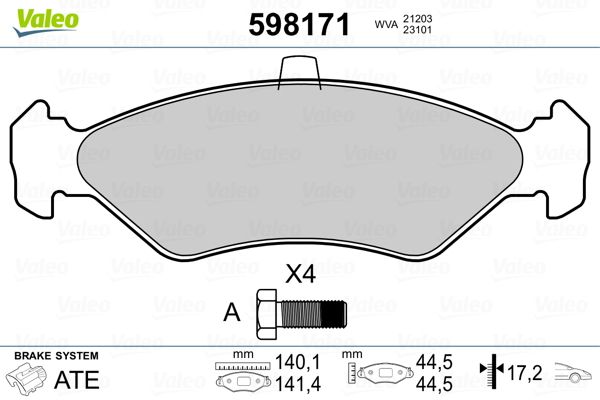 PLAQ FREIN FORD FIESTA III, IV, KA  .