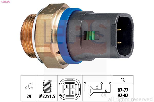 Temperature Switch, radiator fan 1.850.647