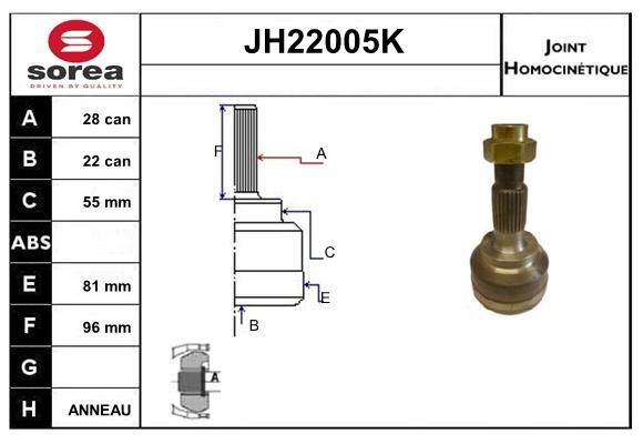 KIT CV JOINT AVEC KR006 - 33