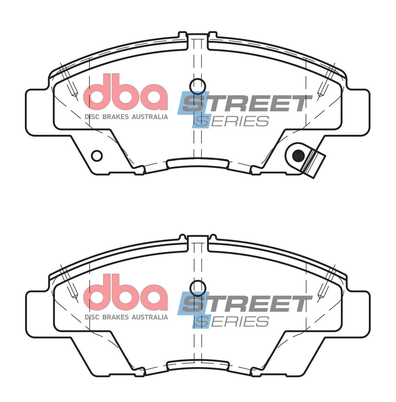 DBA SSEV STREET SERIES BRAKE PADS [ Honda Civic Hybrid 2006 On Fit Hybrid / Insight Hybrid  / CRZ Hybrid 2010 on / Jazz Hybrid 2013 On F] - TecDoc Only