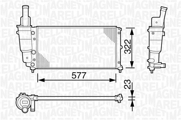 350213114000 MAGNETI MARELLI hűtő, motorhűtés