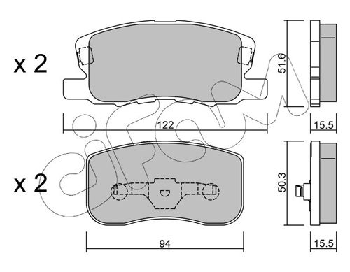 Brake Pad Set, disc brake 822-940-0