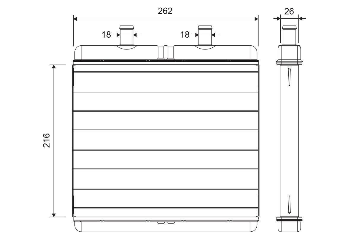 Wärmetauscher, Innenraumheizung