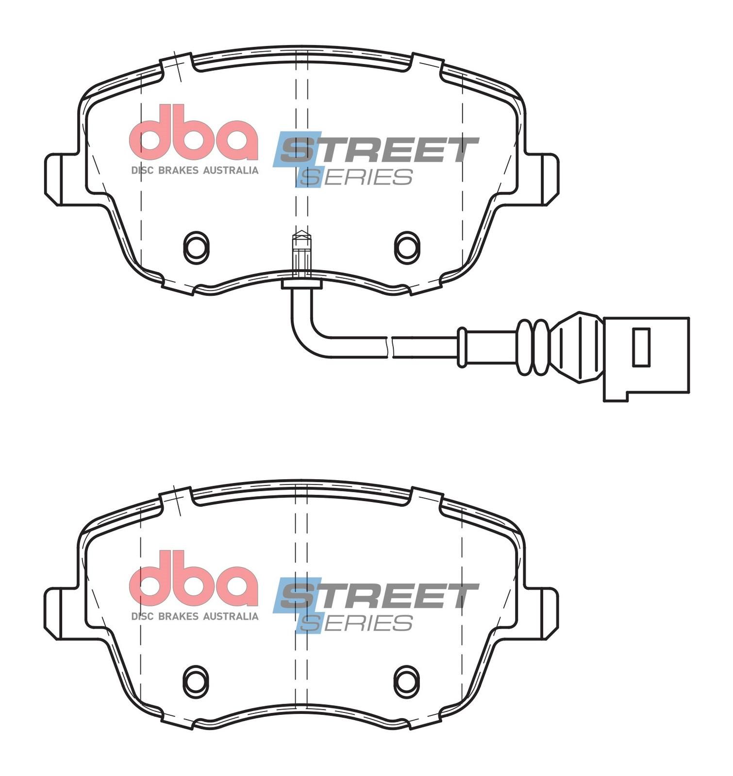 DBA SS STREET SERIES BRAKE PADS [ Skoda/Seat/Volkswagon 2001 - 2014 F ] - TecDoc Only