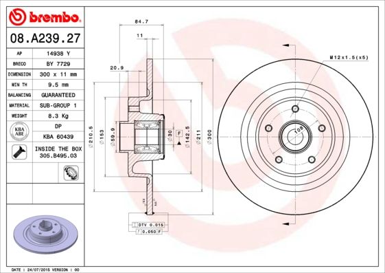 Brake Disc 08.A239.27