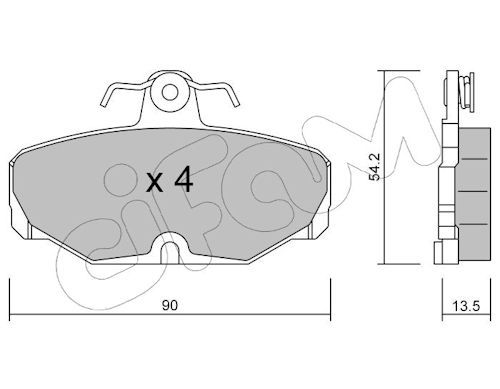 Bremsbelagsatz, Scheibenbremse