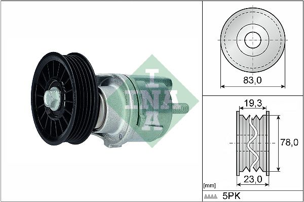 Belt Tensioner, V-ribbed belt 534 0185 10