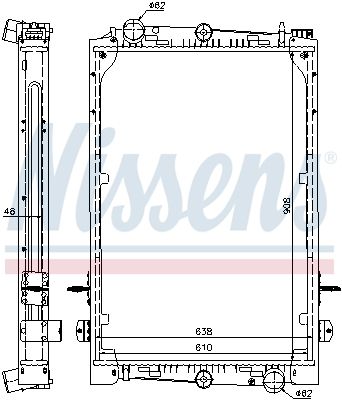 61427A NISSENS hűtő, motorhűtés