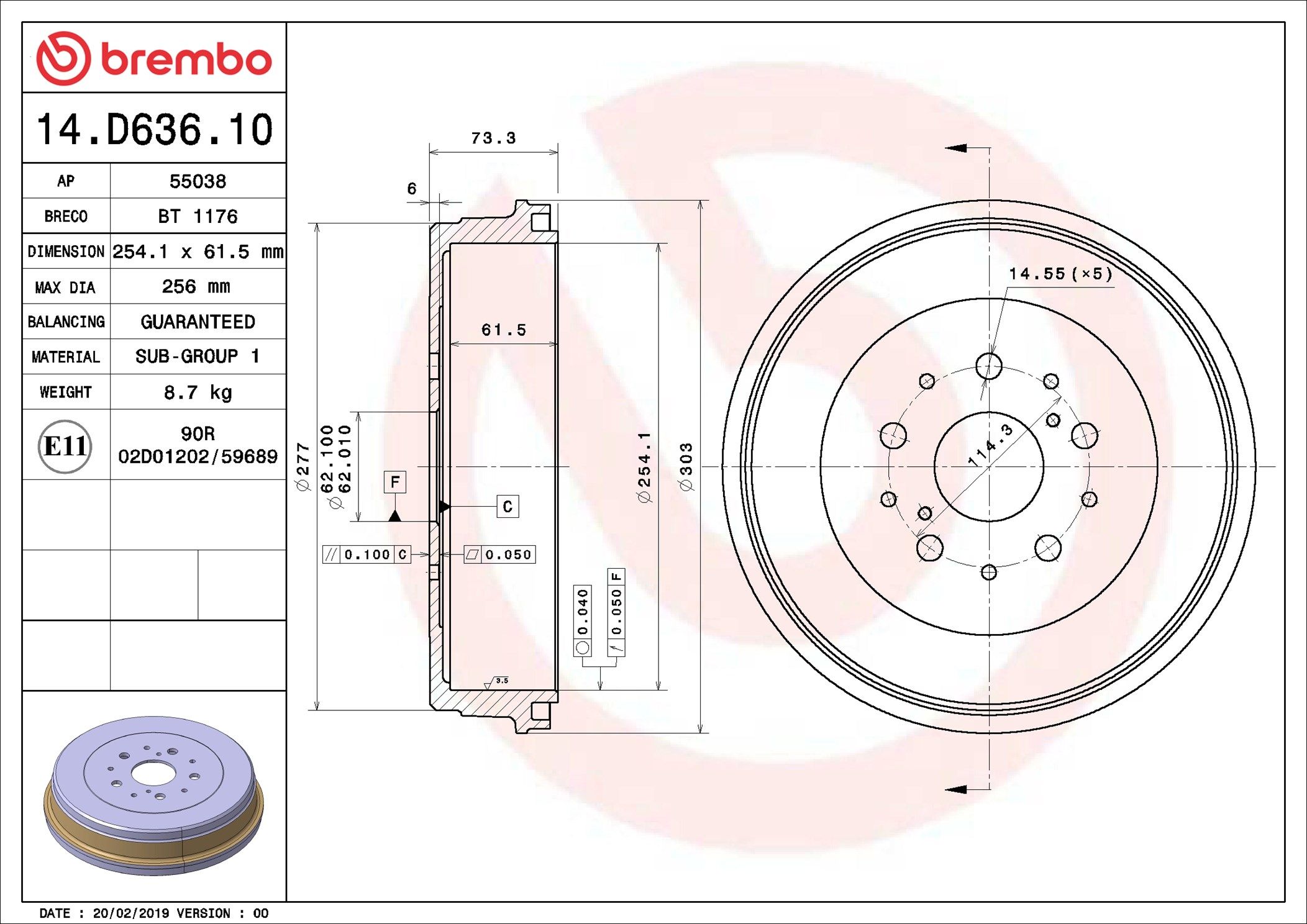 TOYOTA HILUX WORKMATE TGN16R 05-15 (RR, DRUM) - TecDoc Only