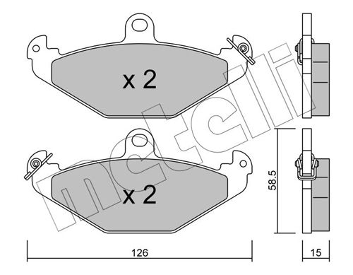 Brake Pad Set, disc brake 22-0165-0