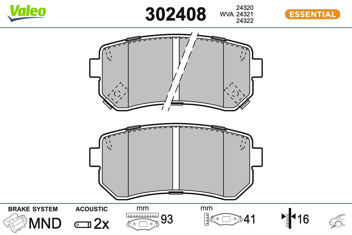 Bremsbelagsatz, Scheibenbremse
