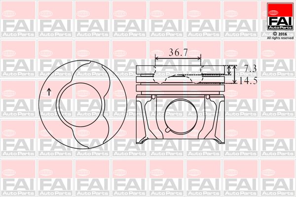 PK4-000 FAI AutoParts dugattyú