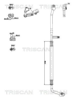 TRISCAN 9010 29129 - Hochdruck-/Niederdruckleitung, Klimaanlage