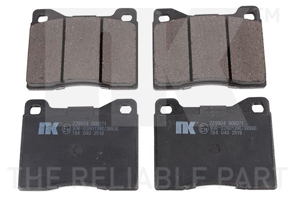 Bremsbelagsatz, Scheibenbremse