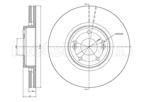 METELLI 23-0675C - Bremsscheibe