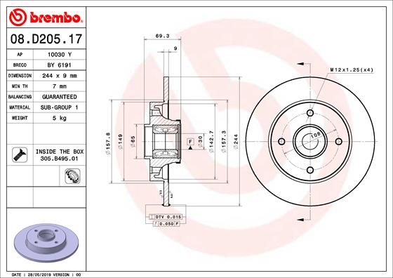 Brake Disc 08.D205.17