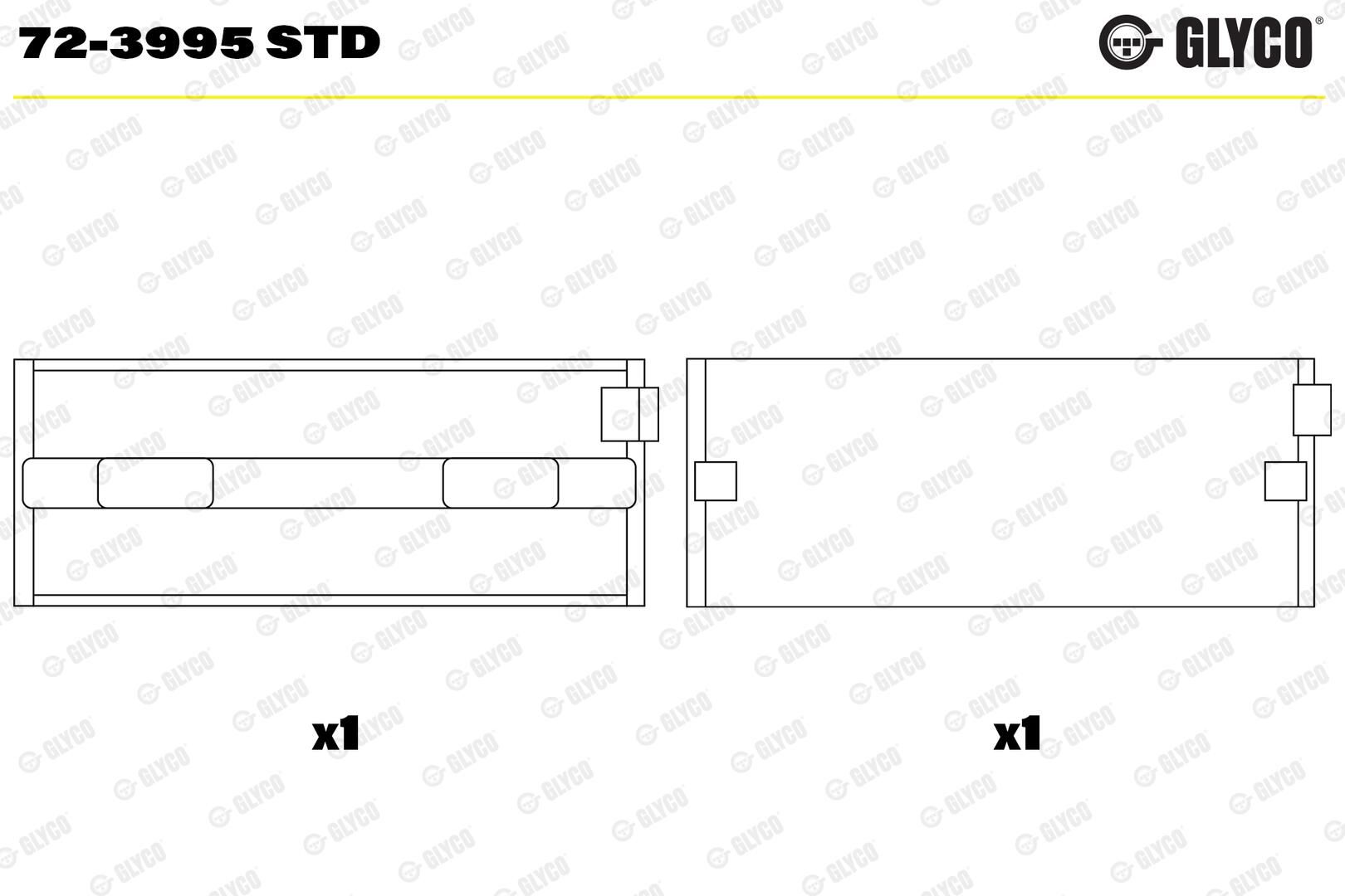GLYCO 72-3995 STD - Kurbelwellenlager